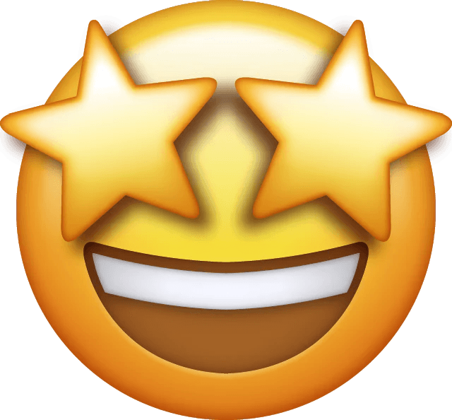 Starry eyes emoji