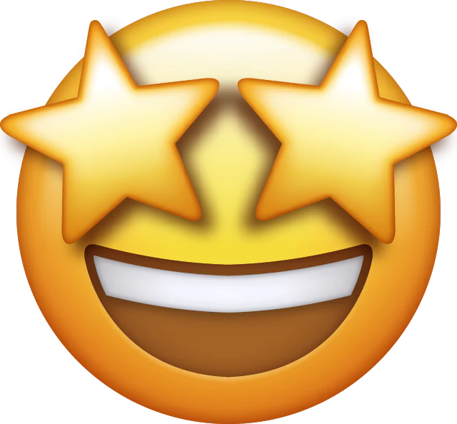 Starry eyes emoji