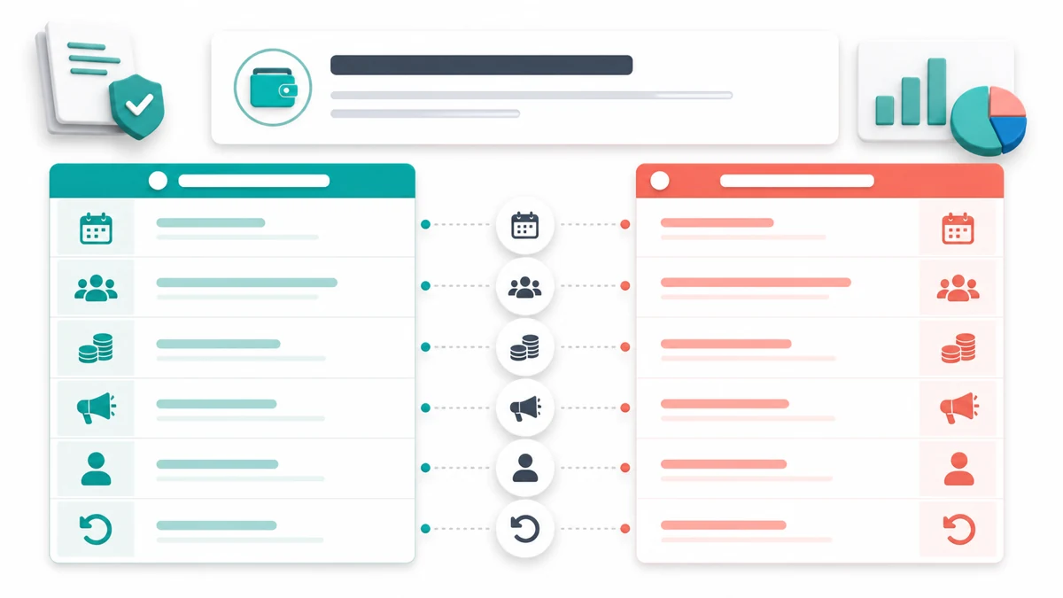 Payout wording change map across help center, portal, email, support, and finance