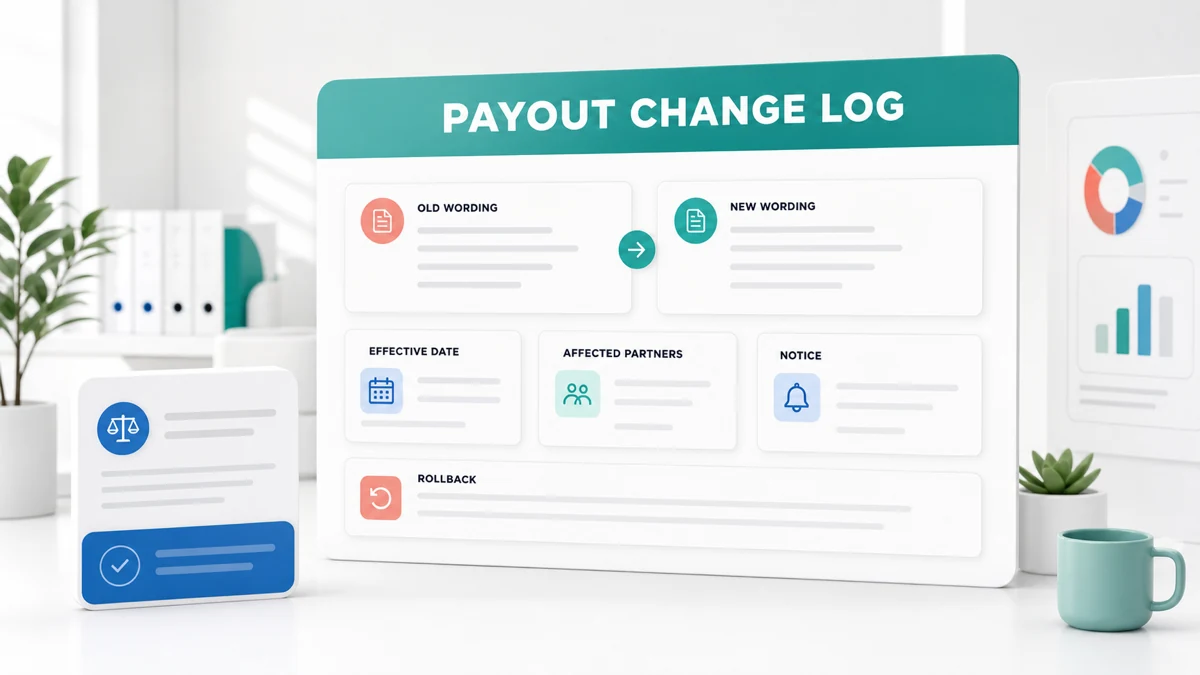 Partner Payout Help Center Change Log Template 2026