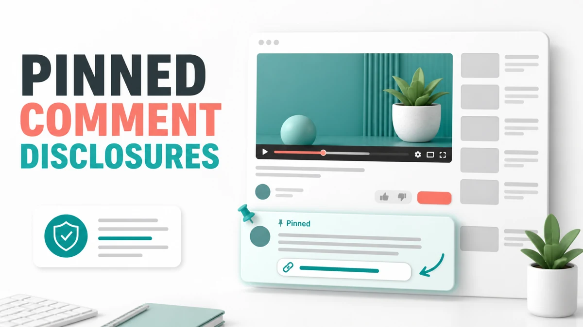 Pinned Comment Affiliate Disclosure Examples for YouTube