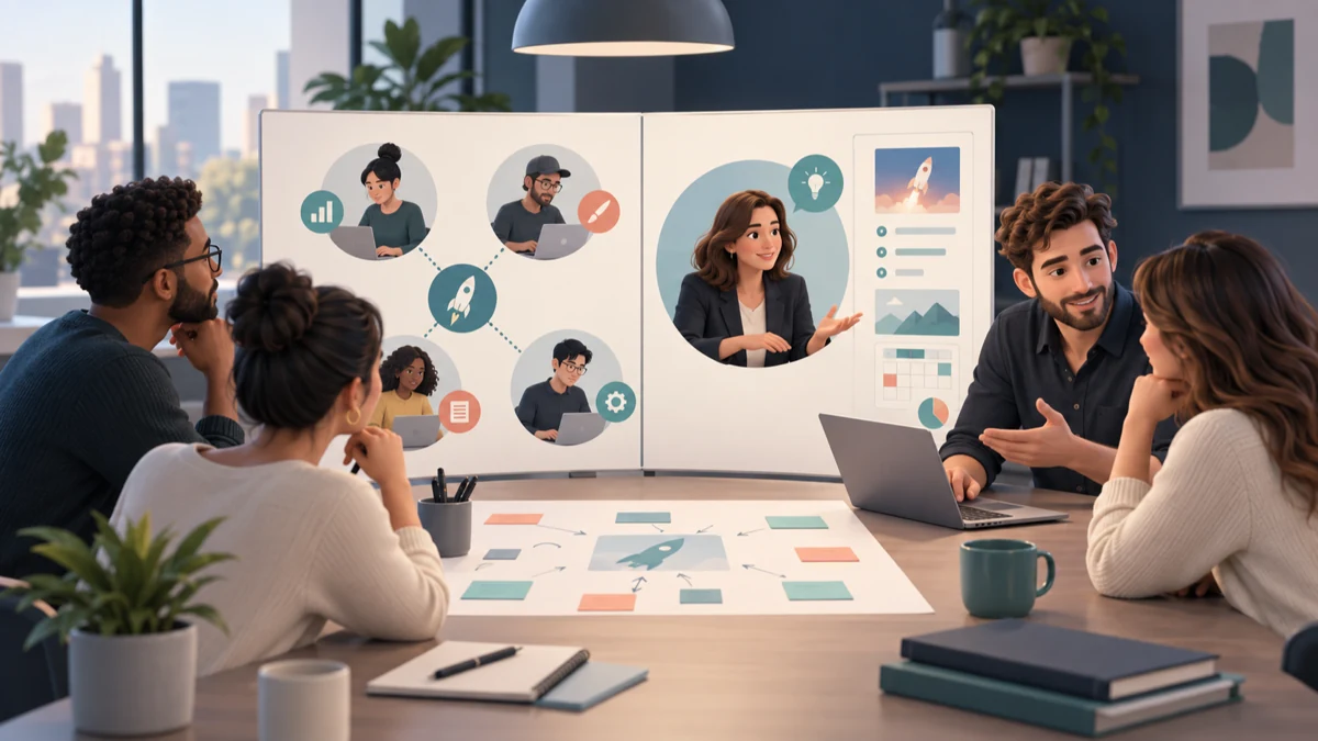 Startup team comparing a freelancer marketplace project with a specialist marketing hire