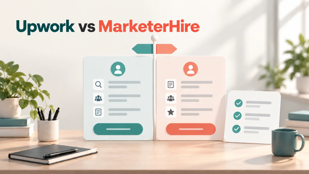 Upwork vs MarketerHire affiliate programs in 2026 for startup hiring