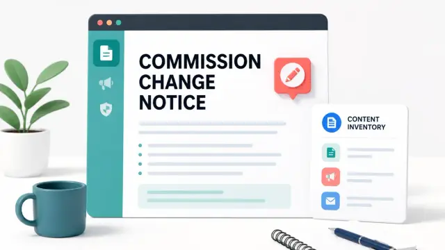 Affiliate Commission Change Notice Template for Publishers