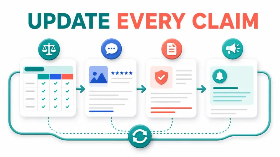 Workflow for updating publisher pages after an affiliate commission change
