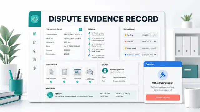 Affiliate Commission Dispute Evidence Template Guide 2026