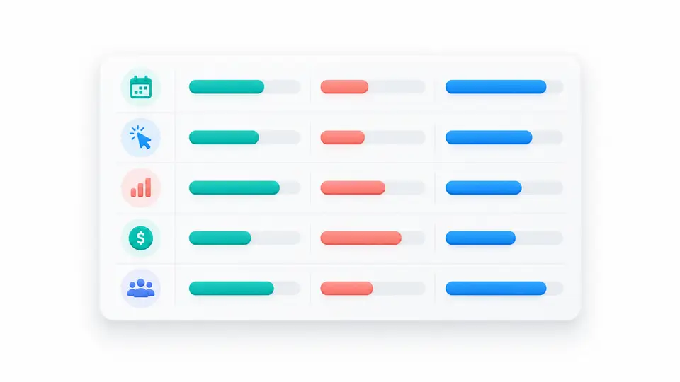 Comparison worksheet fields for dates, clicks, earnings status, currency and traffic source