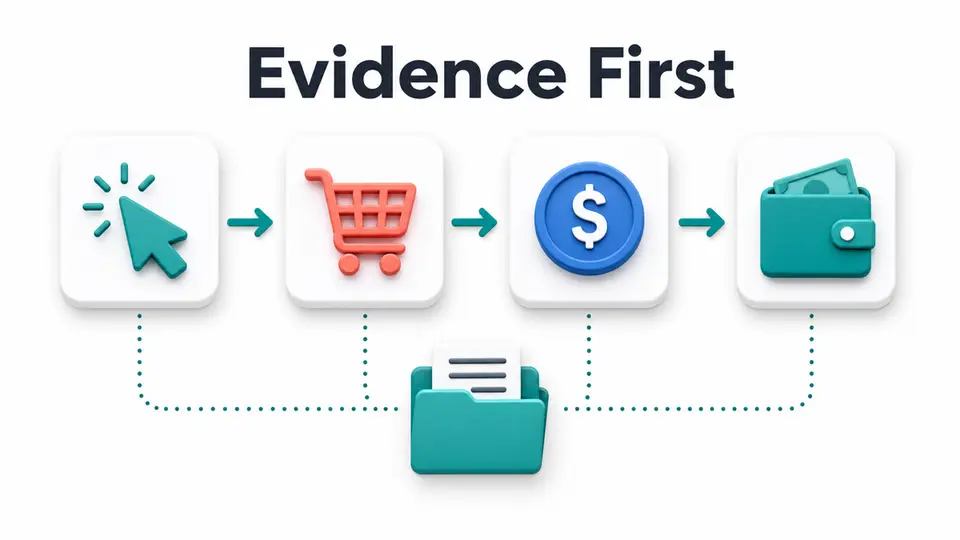 Evidence chain for affiliate payout dispute responses