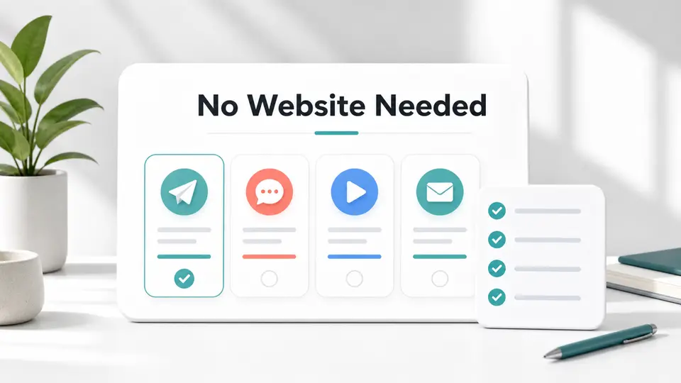 Affiliate programs for beginners with no website shown as a clean channel selection dashboard