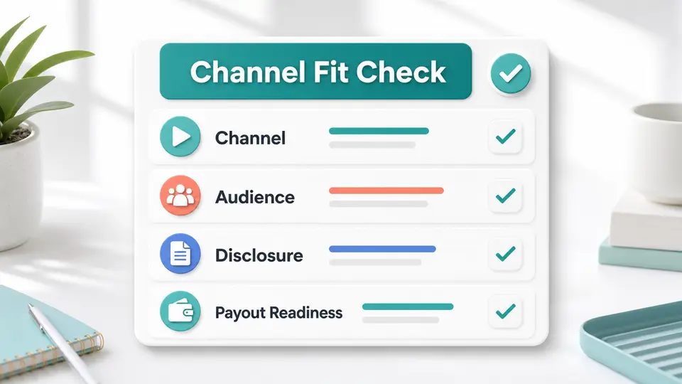 Channel fit checklist for affiliate programs for beginners with no website