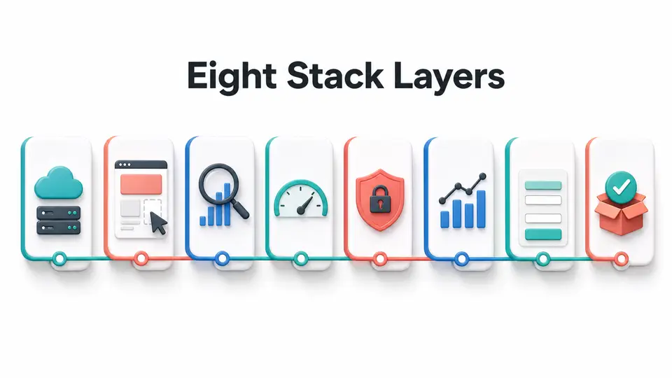 Eight stack layers used to select agency WordPress affiliate programs