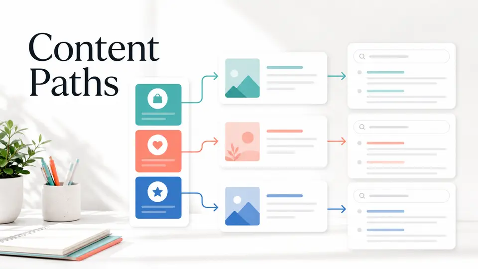 Content paths graphic for beginner affiliate article planning