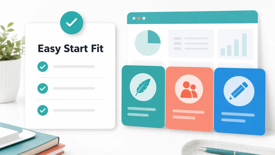 Easy start fit graphic for beginner affiliate program selection