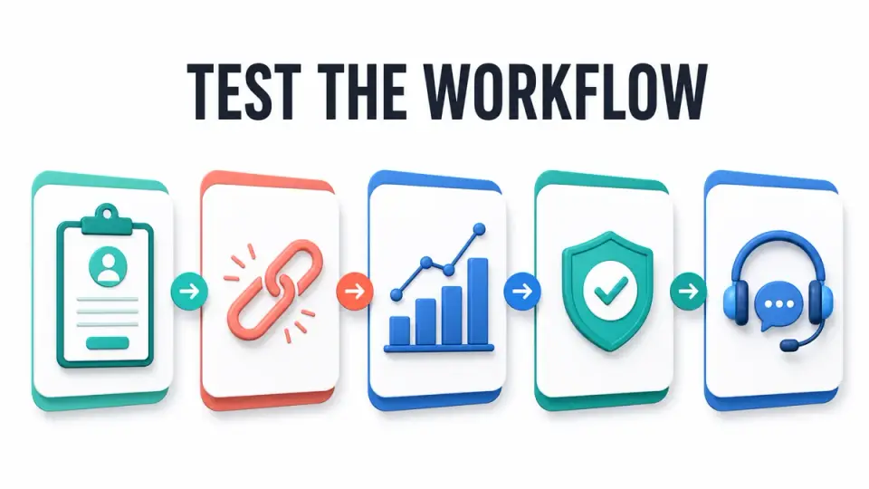 Partner journey test from application through reporting and support