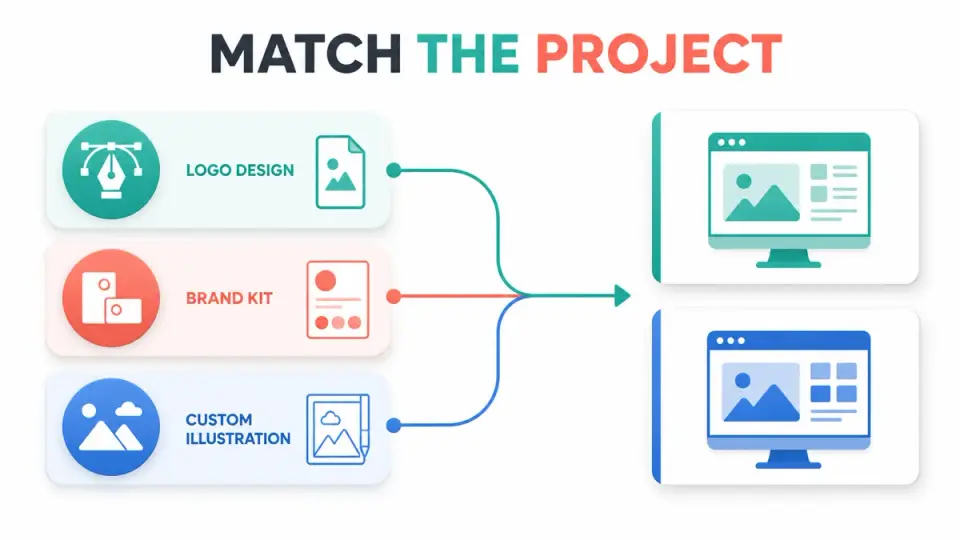 Buyer intent map for choosing Fiverr or Designhill affiliate content