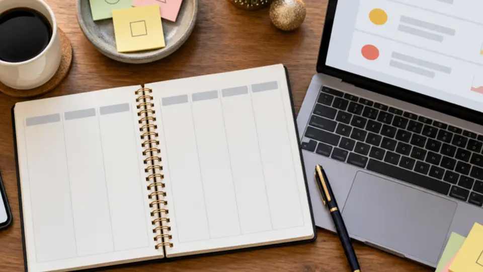 A publisher checks a holiday campaign calendar and marks completed offer reviews