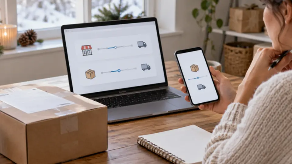 A publisher compares a merchant delivery estimate with carrier shipping guidance