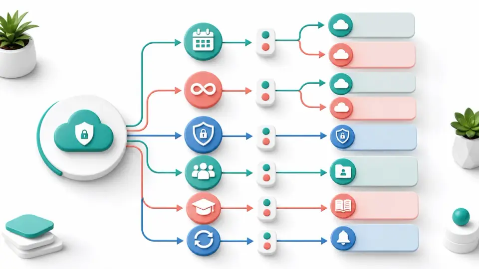 Audience fit map for private cloud storage content and encrypted security stack content