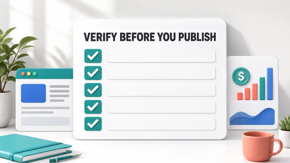 Affiliate program verification checklist before publishing