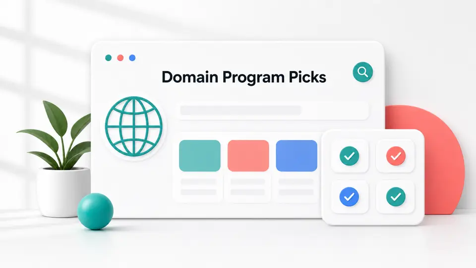 Namecheap vs GoDaddy affiliate program comparison shown as a clean domain search dashboard