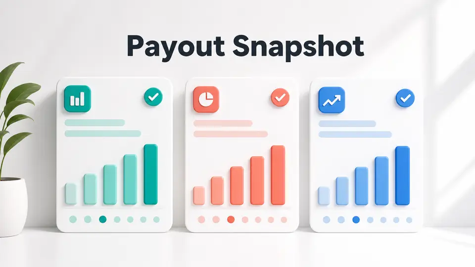 Payout snapshot graphic for newsletter platform affiliate programs
