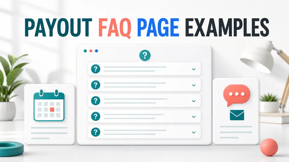 Partner payout FAQ page examples for SaaS programs
