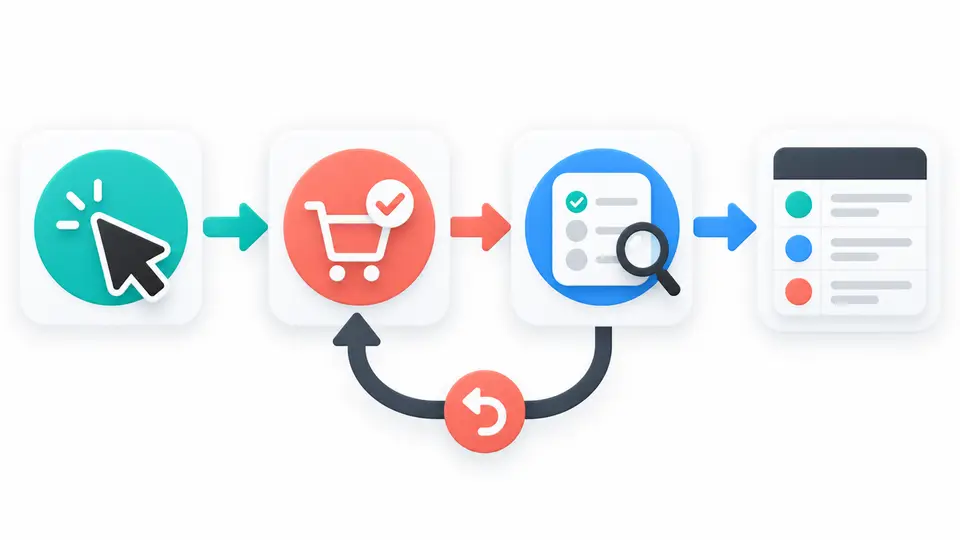 Affiliate KPI source map from referral events to billing and commission records