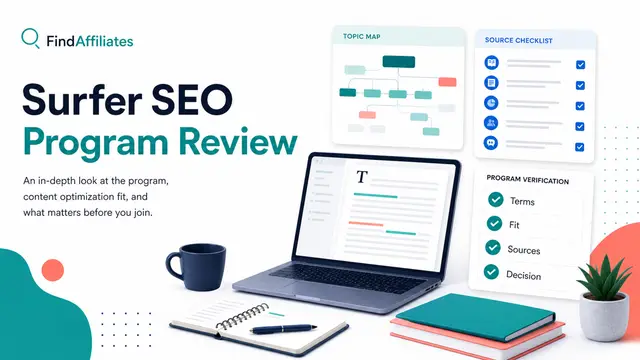 Surfer SEO affiliate program review for creators 2026