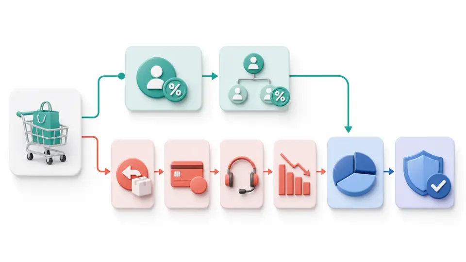 Inputs for direct and second-tier affiliate commission cost