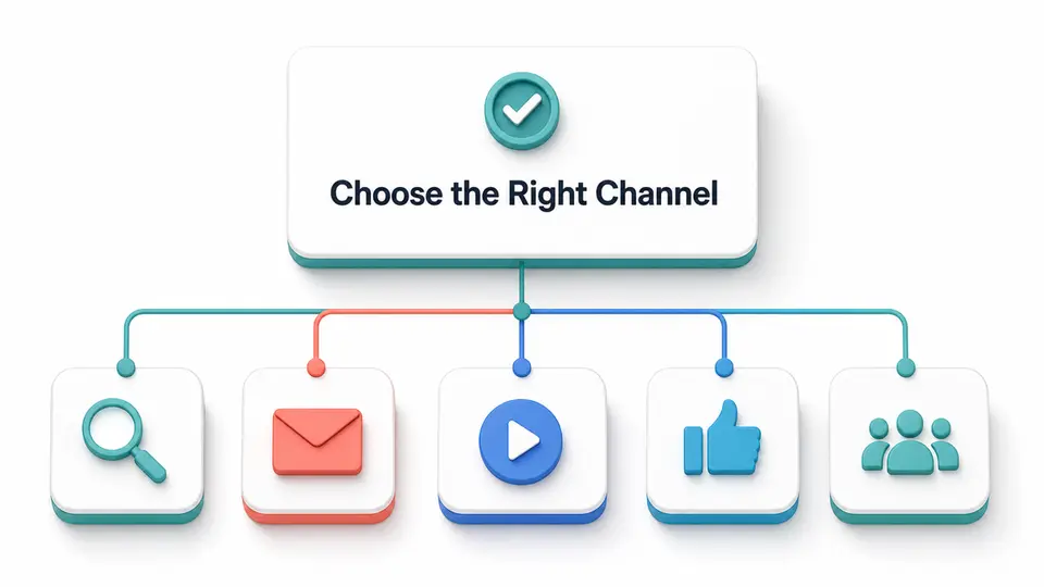 Affiliate link channel selection matrix for intent, permission, format, and measurement